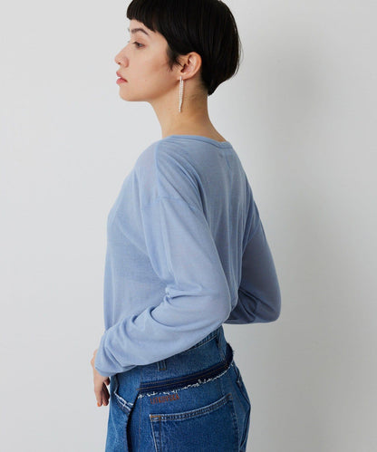 【THE PAUSE】透視羅紋長袖T恤