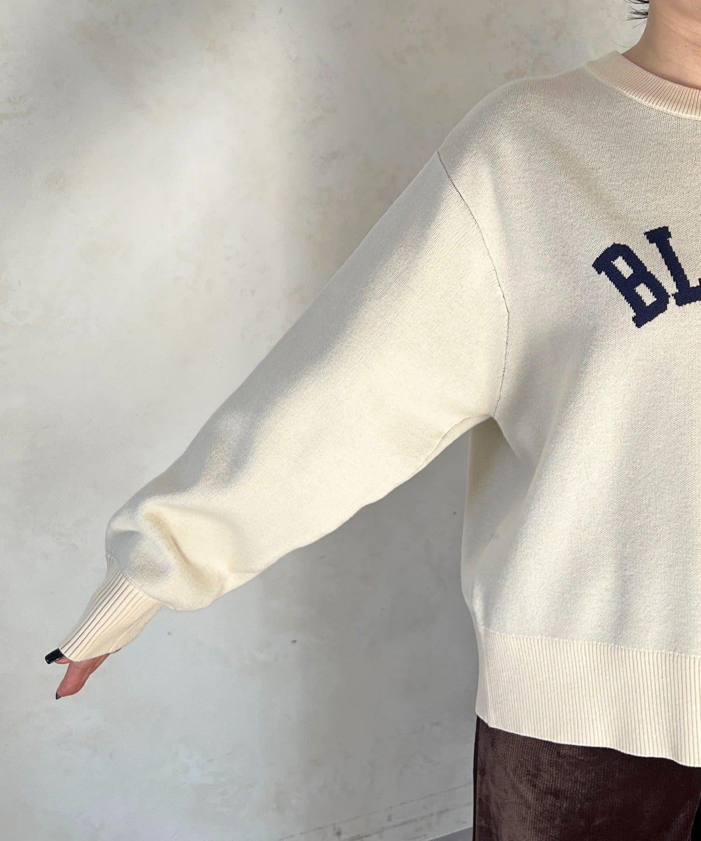 Logo針織衛衣套頭衫