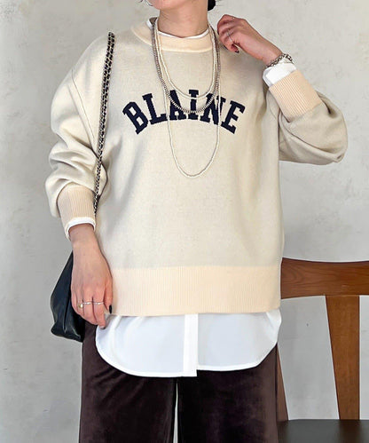 Logo針織衛衣套頭衫