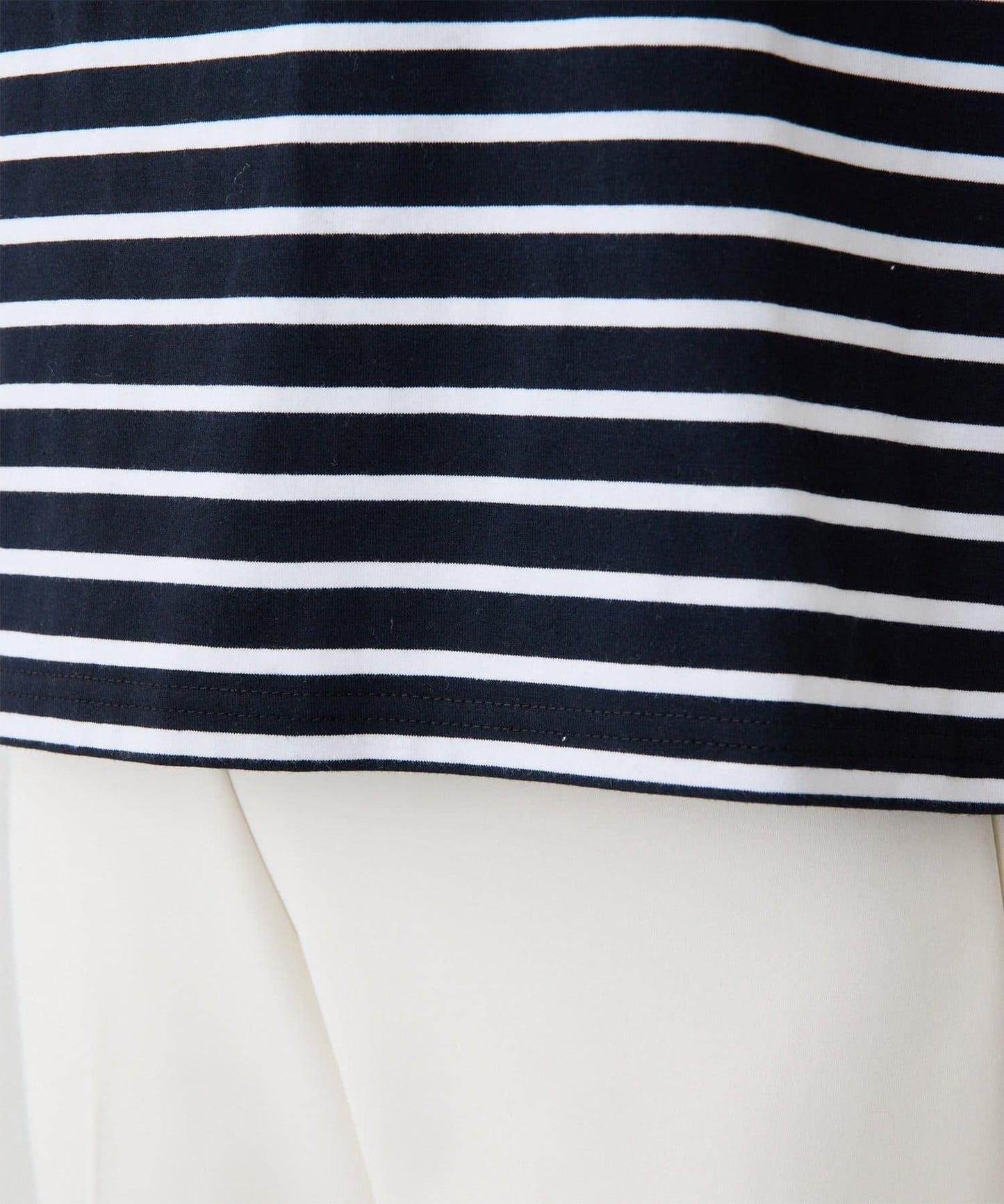 【THE PAUSE】喇叭袖條紋套頭衫