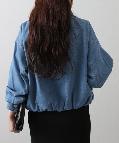 8盎司牛仔立領夾克