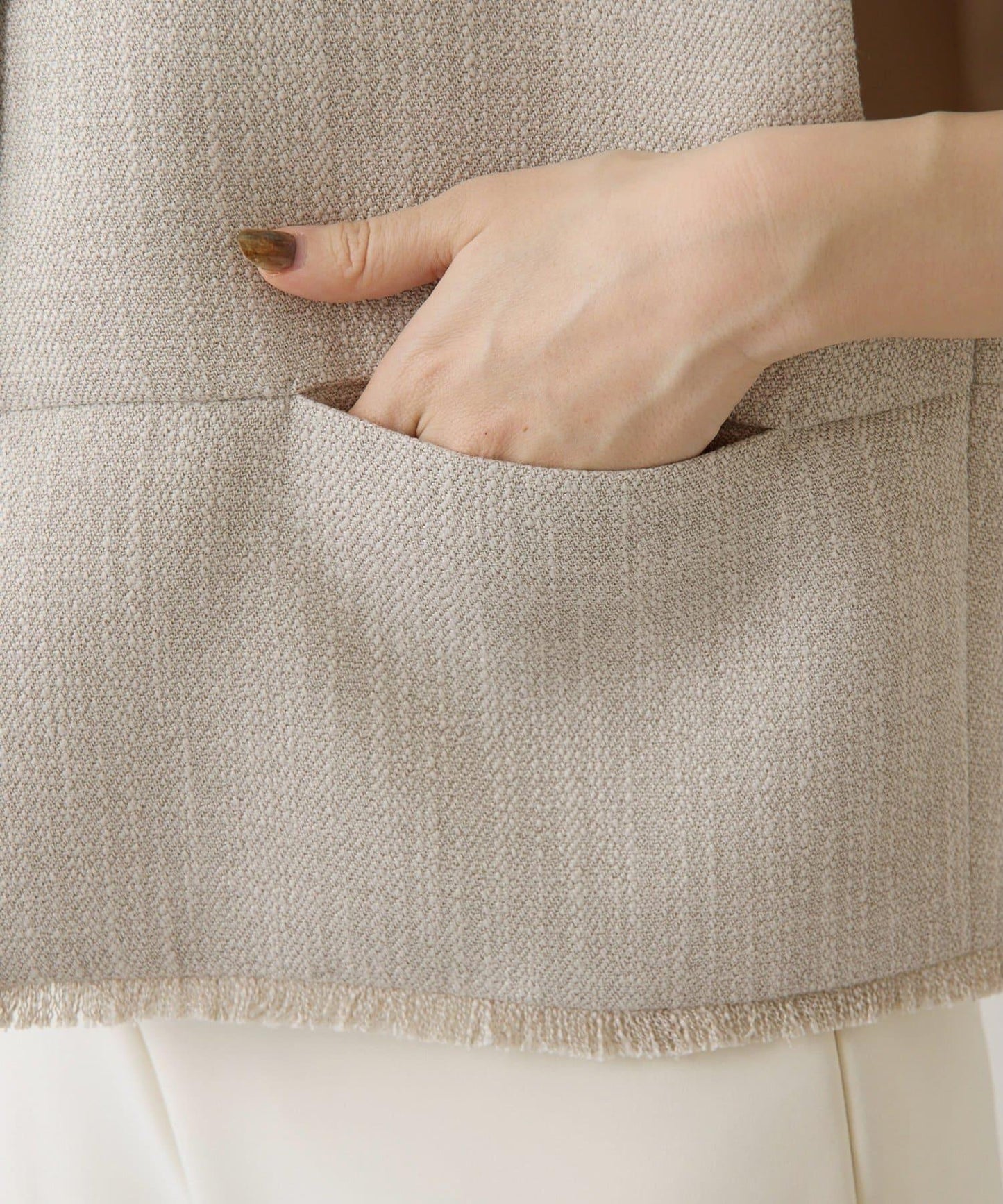 【THE PAUSE】花呢短款馬甲