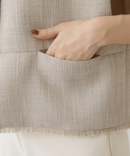 【THE PAUSE】花呢短款馬甲