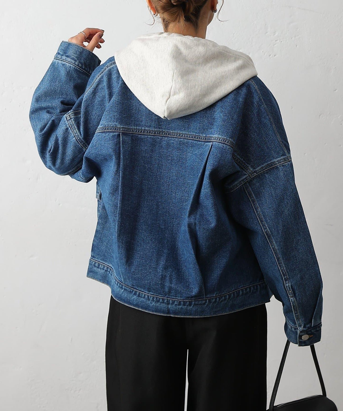 12.5盎司無領牛仔夾克