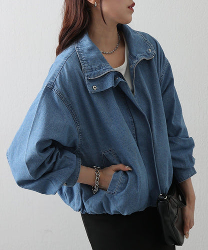 8盎司牛仔立領夾克