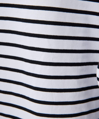 【THE PAUSE】喇叭袖條紋套頭衫