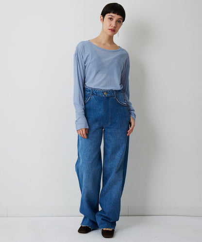 【THE PAUSE】透視羅紋長袖T恤