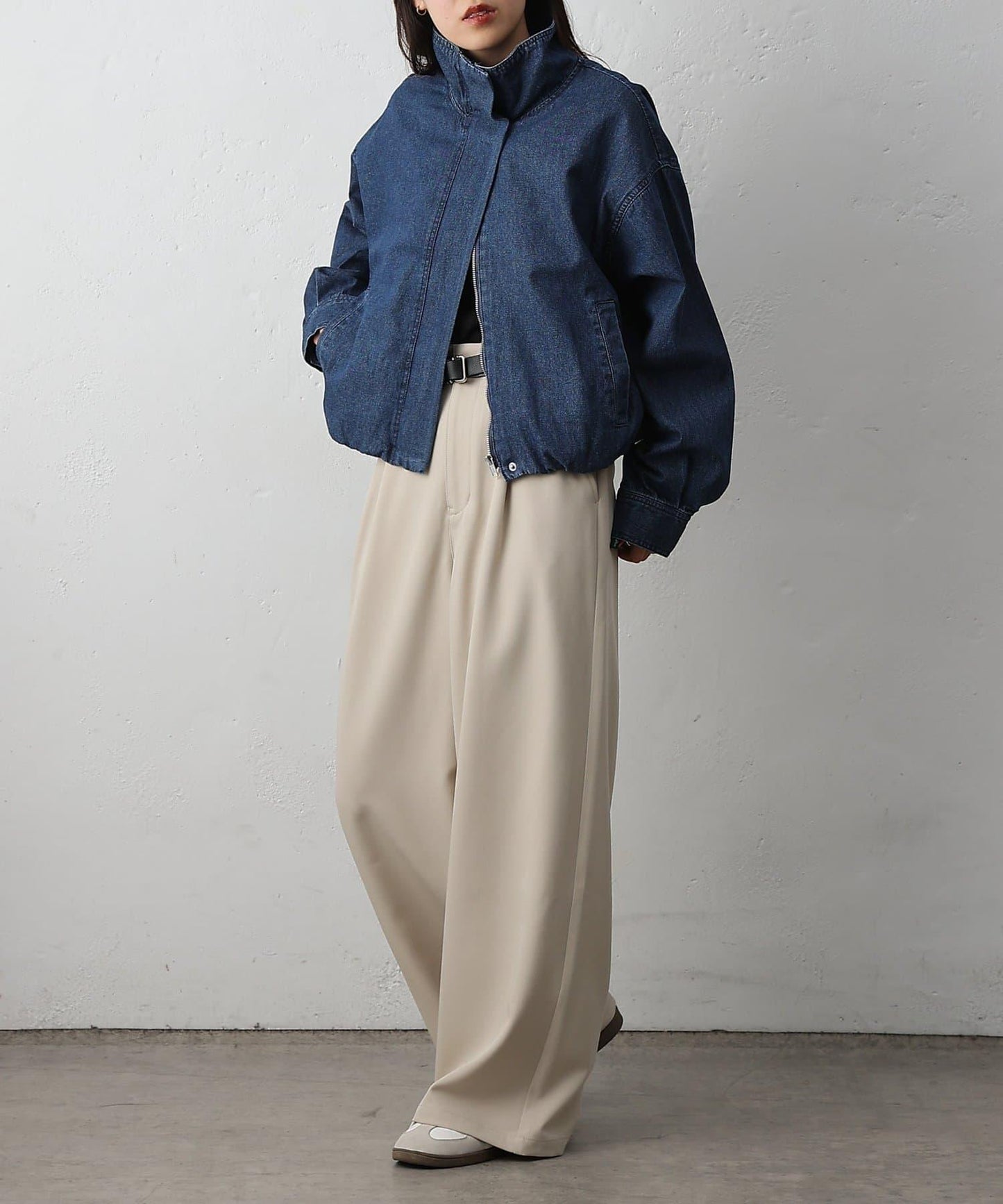 8盎司牛仔立領夾克