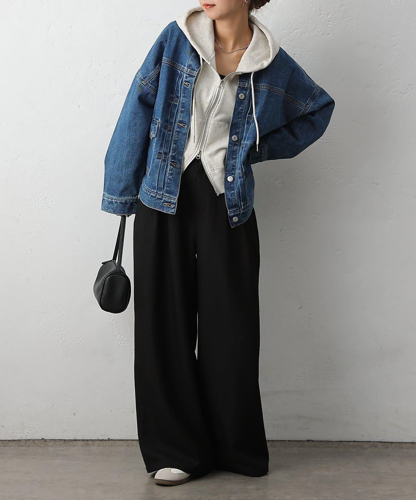 12.5盎司無領牛仔夾克