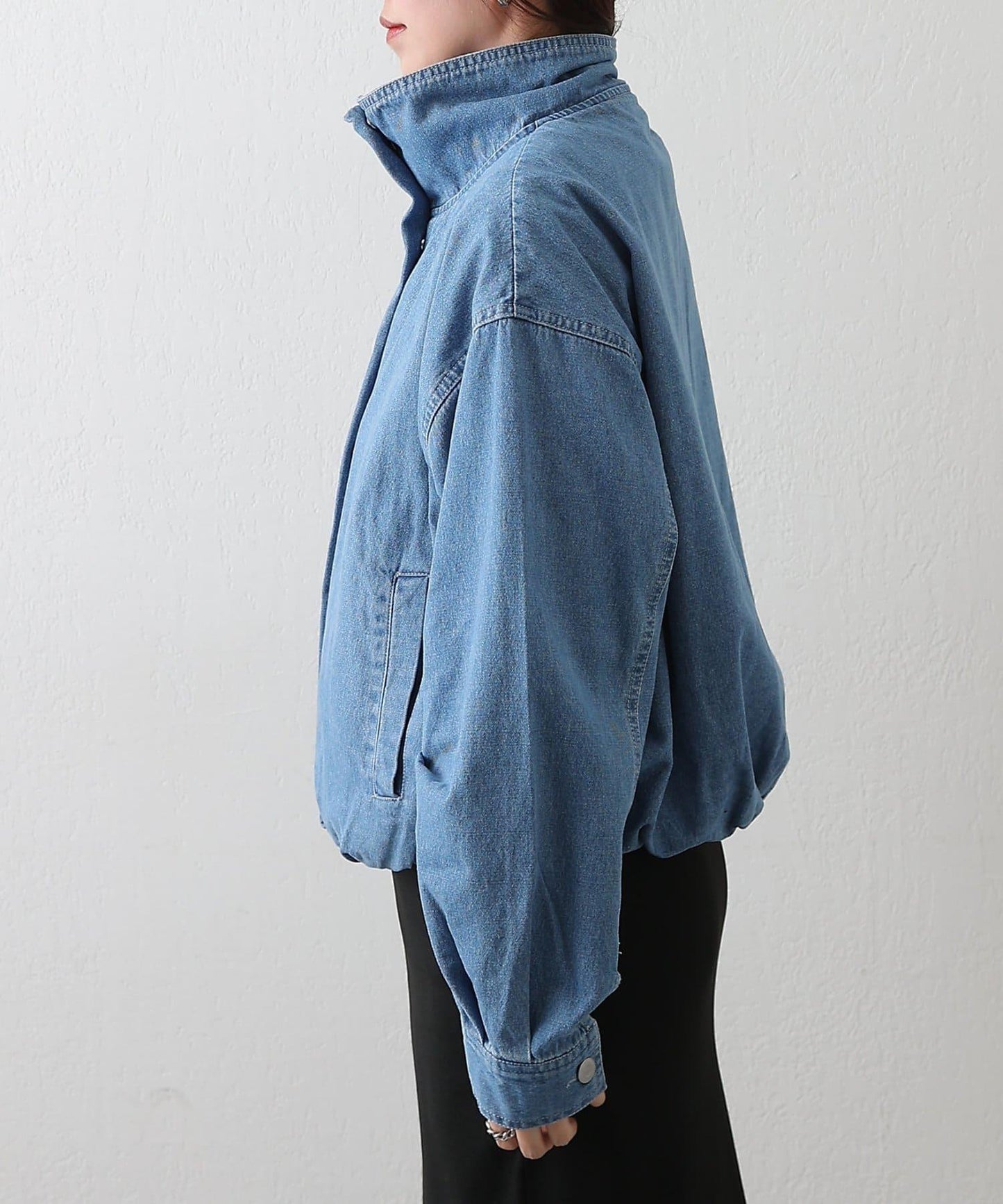 8盎司牛仔立領夾克