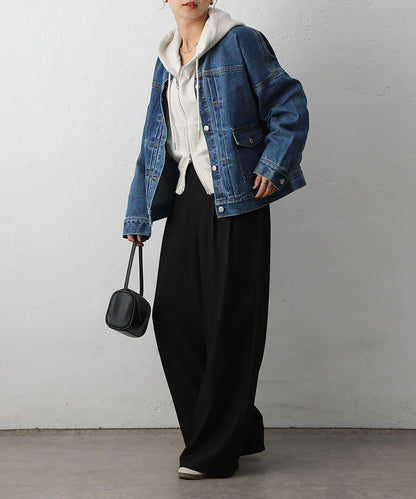 12.5盎司無領牛仔夾克