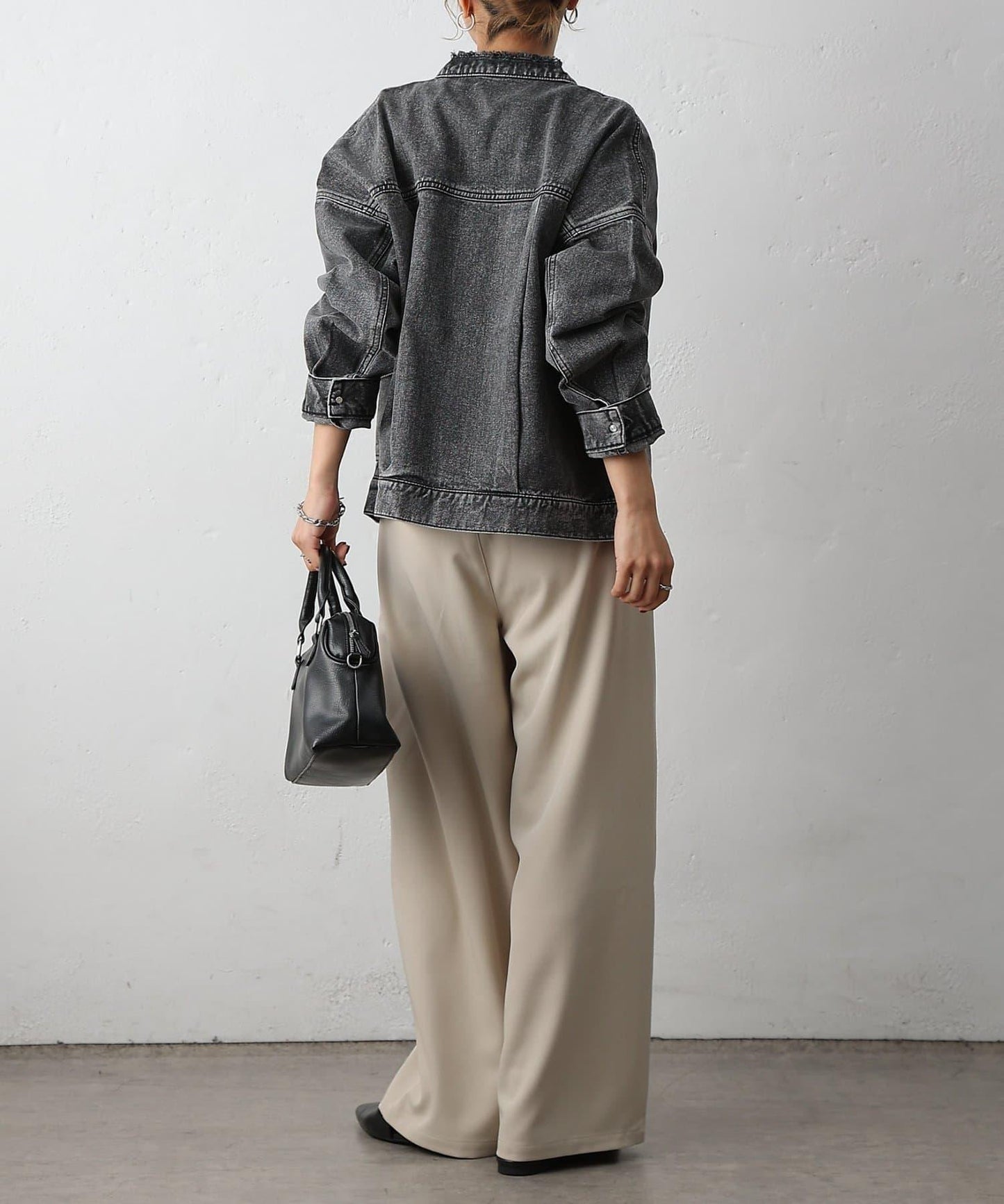 12.5盎司無領牛仔夾克