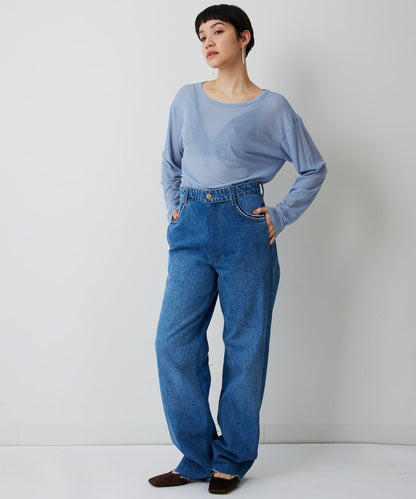 【THE PAUSE】透視羅紋長袖T恤