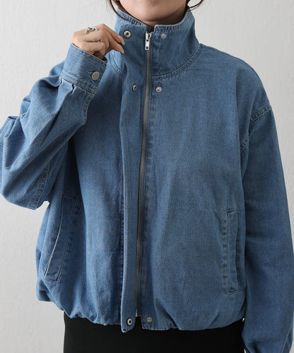 8盎司牛仔立領夾克