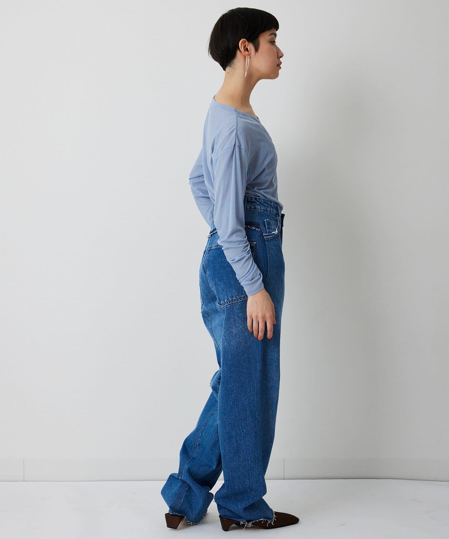 【THE PAUSE】透視羅紋長袖T恤