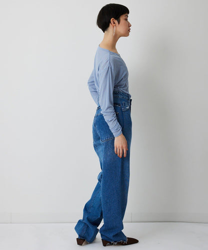 【THE PAUSE】透視羅紋長袖T恤