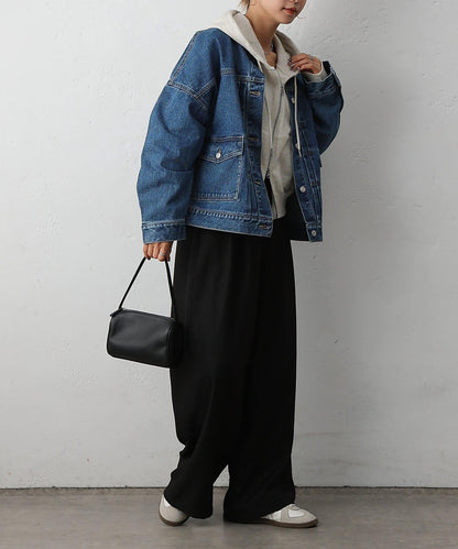 12.5盎司無領牛仔夾克