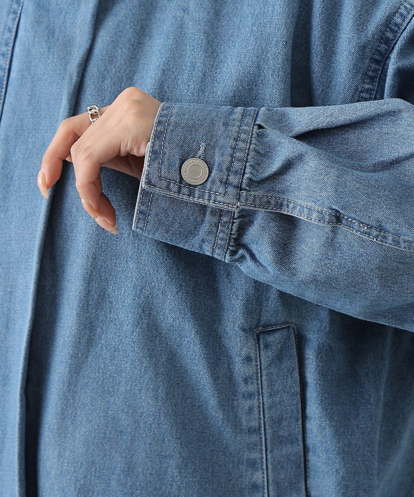 8盎司牛仔立領夾克