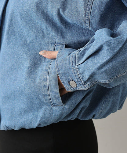8盎司牛仔立領夾克
