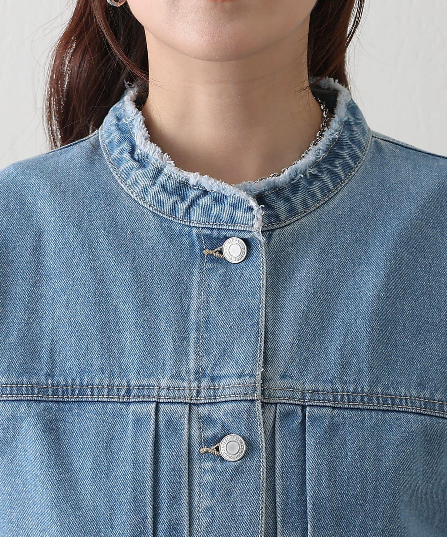 12.5盎司無領牛仔夾克