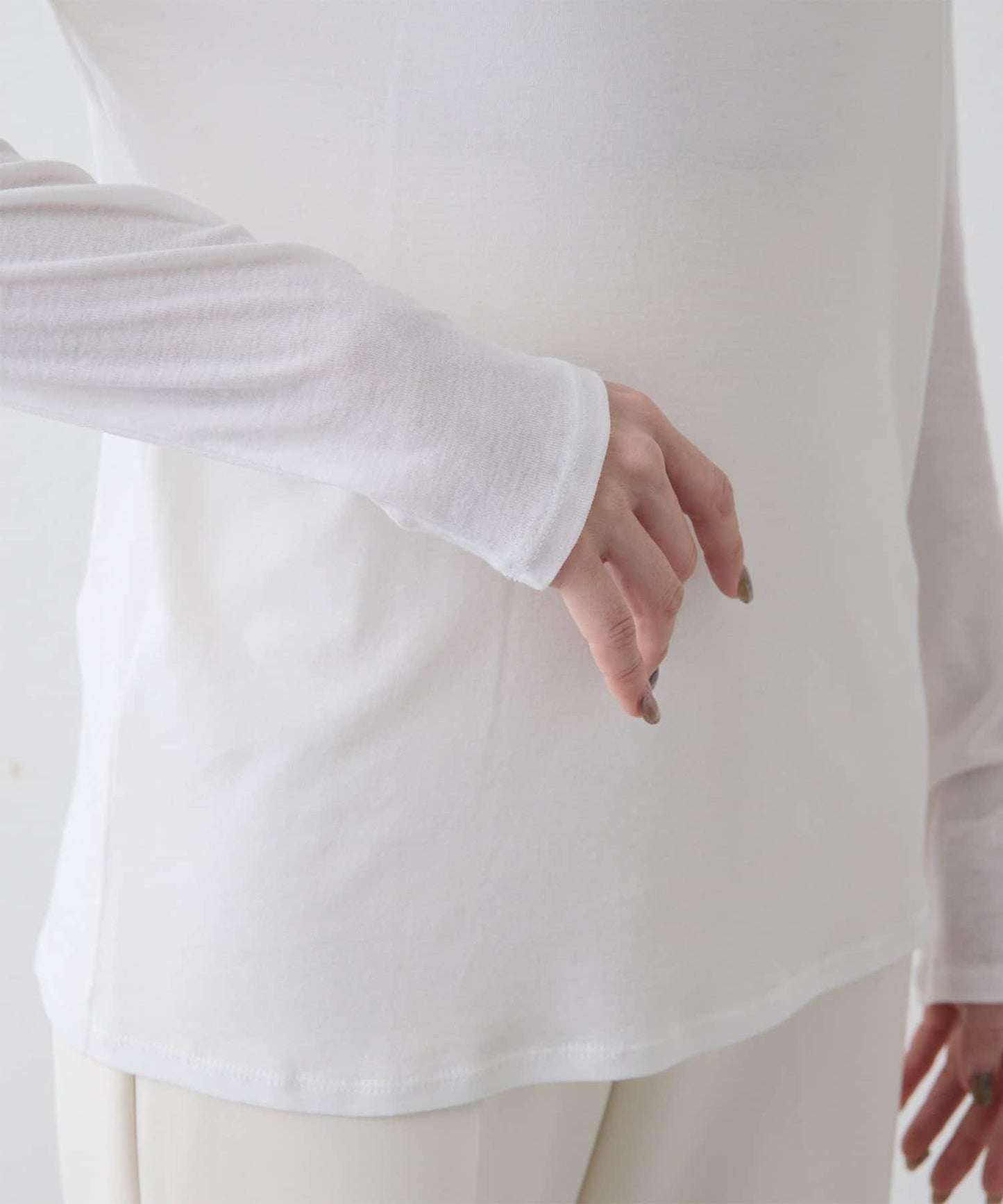 【THE PAUSE】透視羅紋長袖T恤