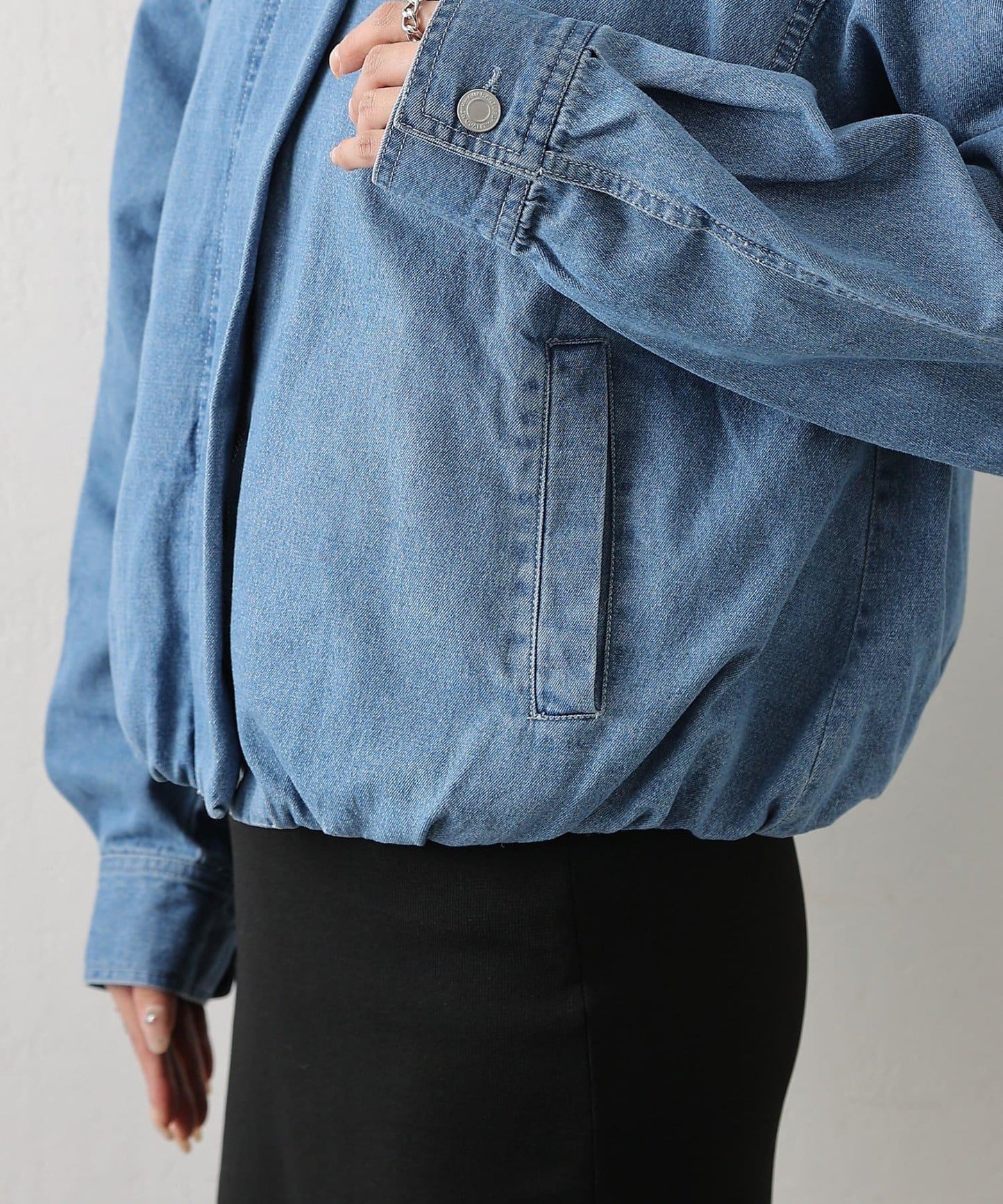 8盎司牛仔立領夾克