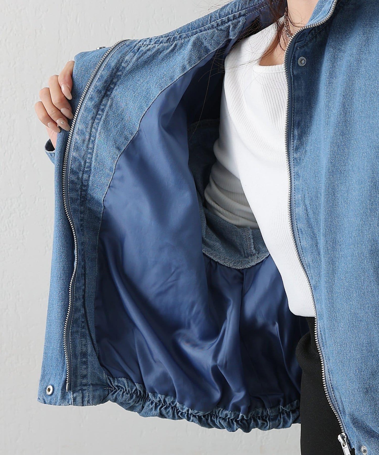 8盎司牛仔立領夾克