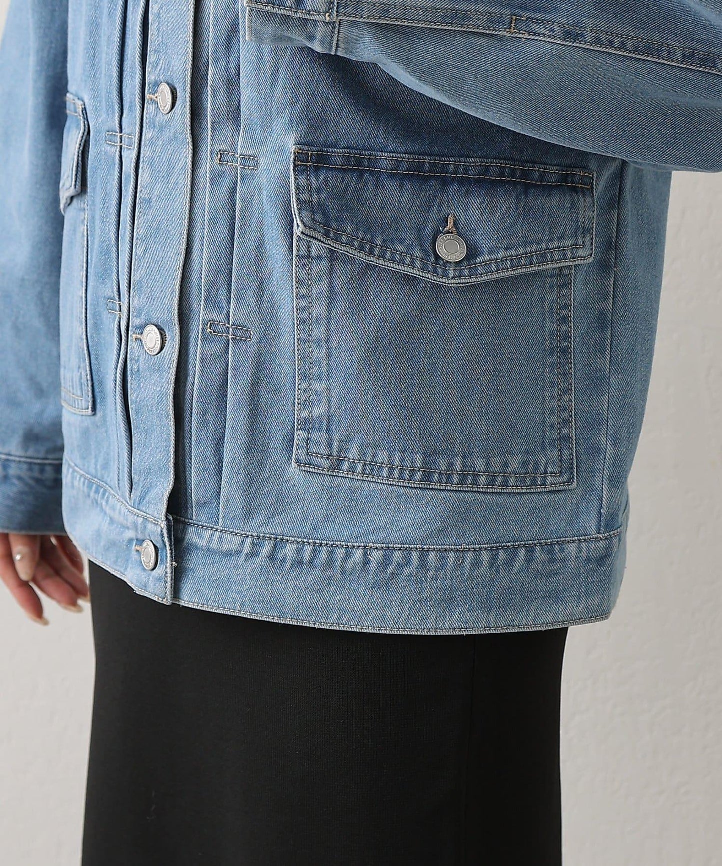 12.5盎司無領牛仔夾克