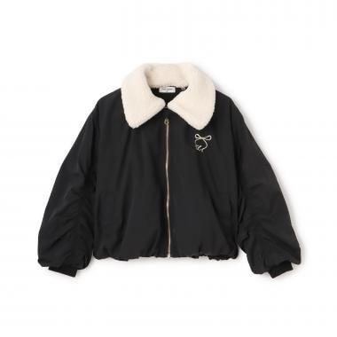 【Trois Lapins】袖部褶皺設計MA-1風格夾克