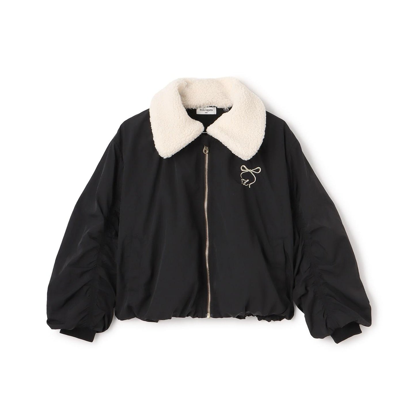 【Trois Lapins】袖部褶皺設計MA-1風格夾克