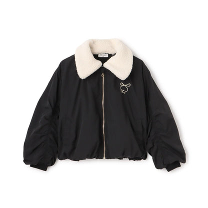 【Trois Lapins】袖部褶皺設計MA-1風格夾克