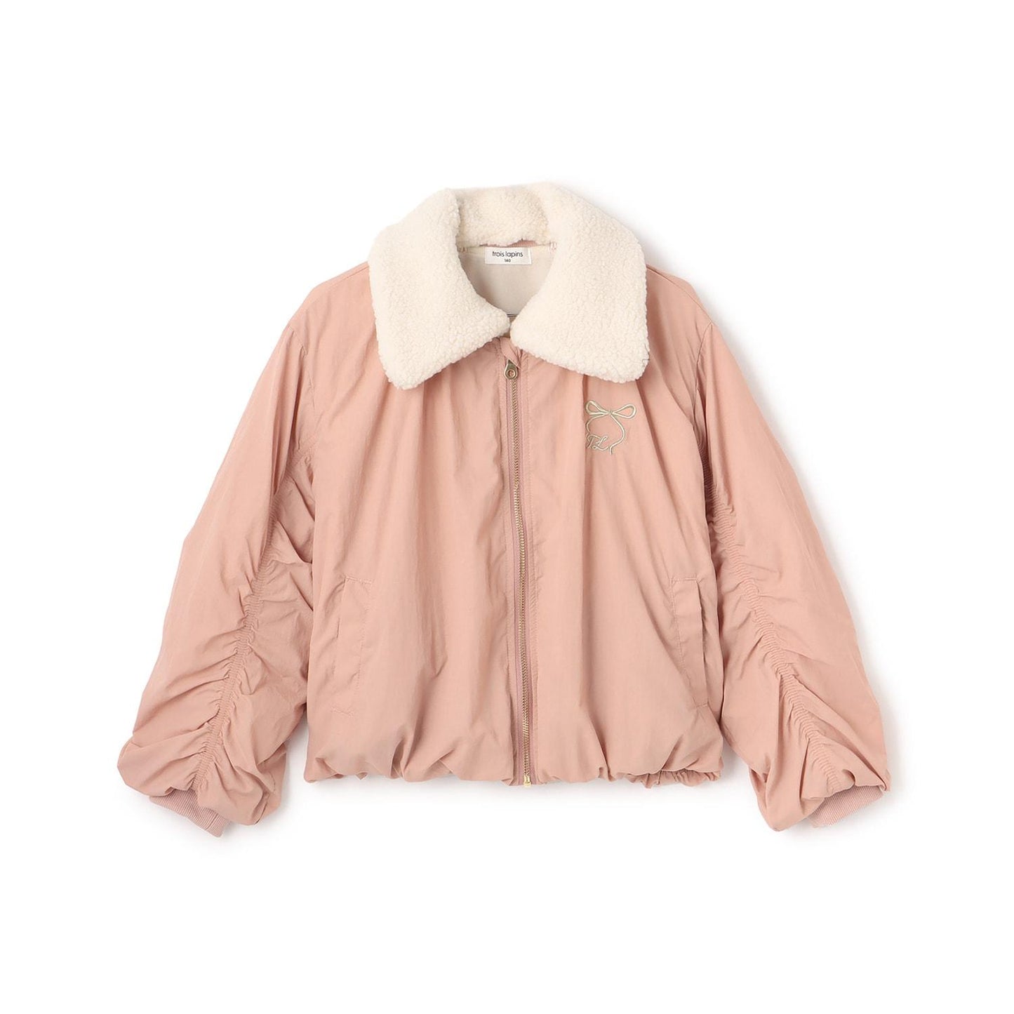 【Trois Lapins】袖部褶皺設計MA-1風格夾克