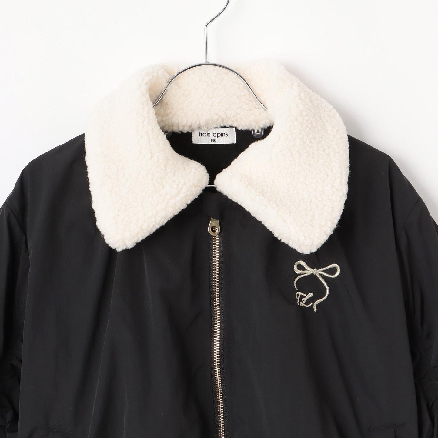 【Trois Lapins】袖部褶皺設計MA-1風格夾克