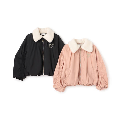 【Trois Lapins】袖部褶皺設計MA-1風格夾克