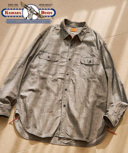 【日本製造】JAPAN色織布長袖襯衫