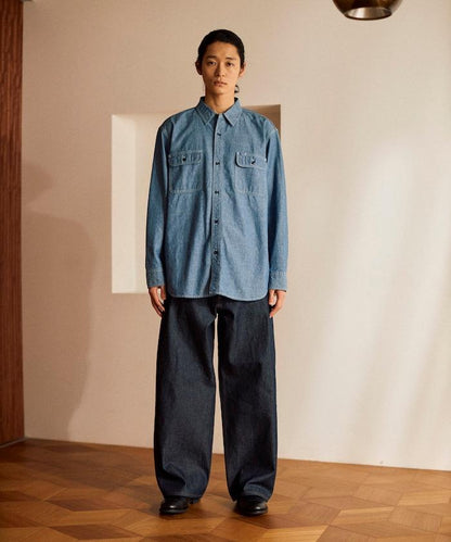 【日本製造】JAPAN色織布長袖襯衫