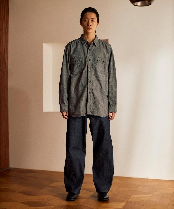 【日本製造】JAPAN色織布長袖襯衫