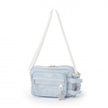 帶有飲料瓶收納的休閒單肩包