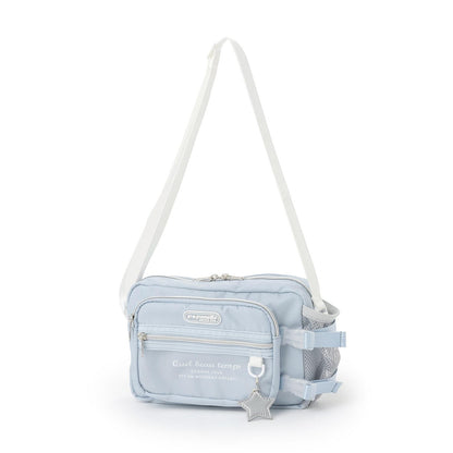 帶有飲料瓶收納的休閒單肩包