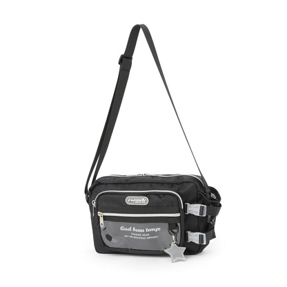 帶有飲料瓶收納的休閒單肩包