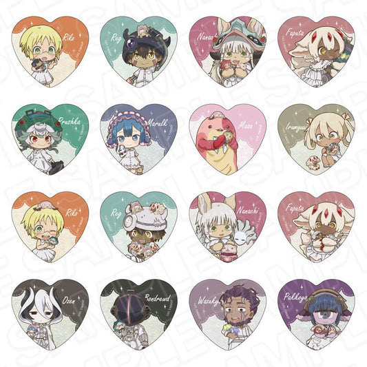 《來自深淵》烈日的黃金鄉 心形徽章（盲盒）與毛絨玩偶一起 Q版 ver.