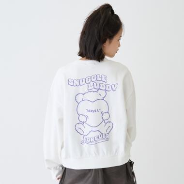 【7days】熊心形圖案衛衣