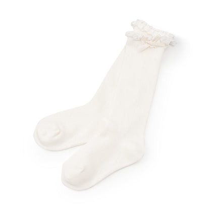 帶蝴蝶結高筒襪