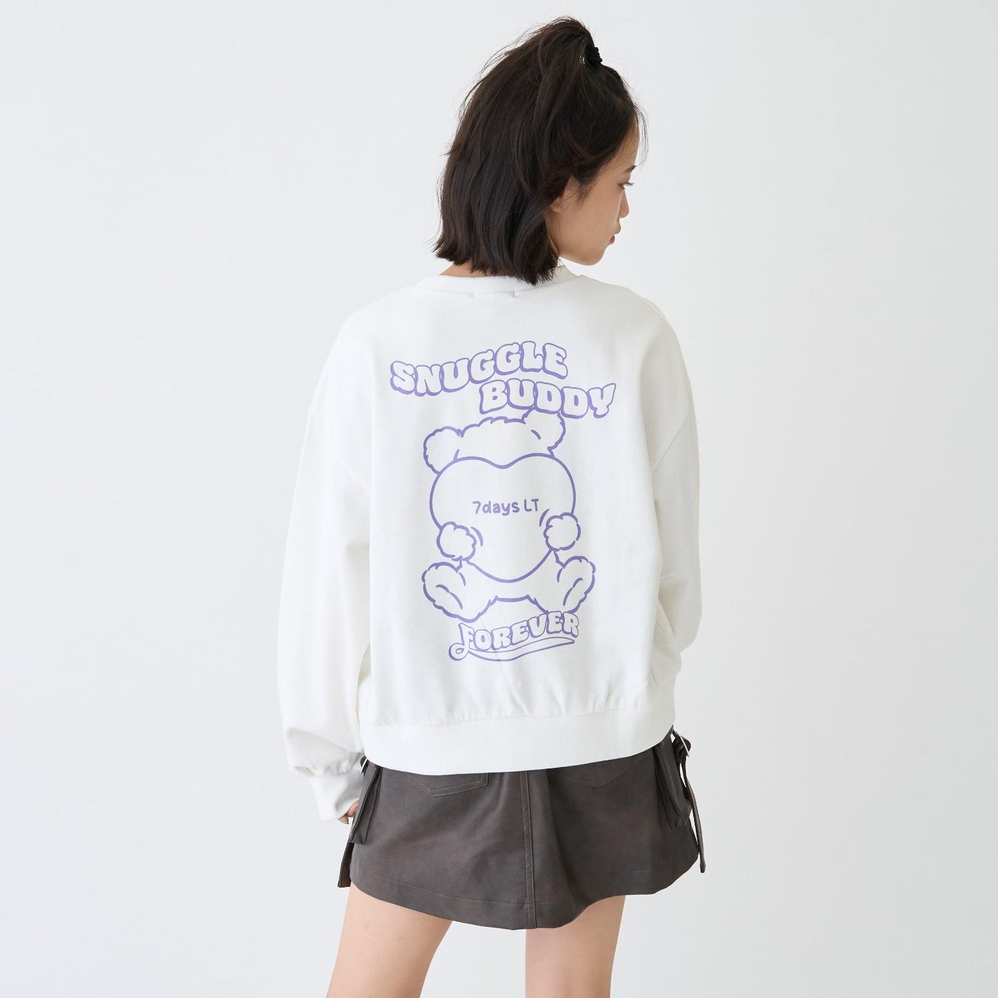 【7days】熊心形圖案衛衣