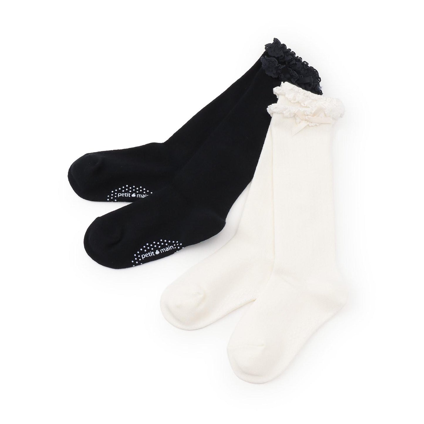 帶蝴蝶結高筒襪