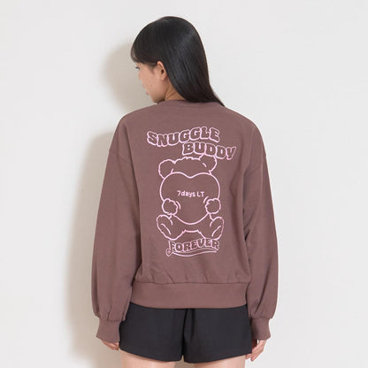 【7days】熊心形圖案衛衣