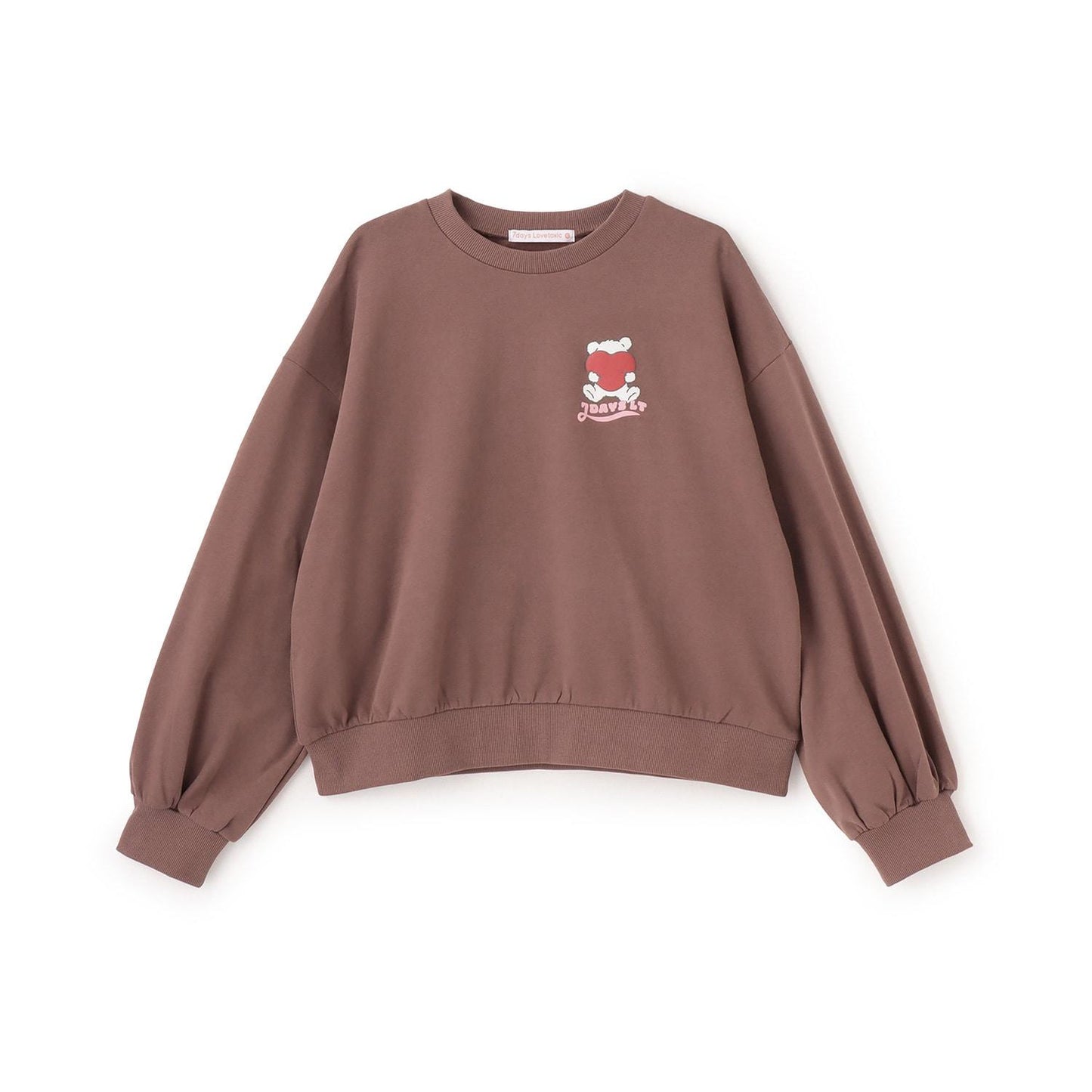 【7days】熊心形圖案衛衣