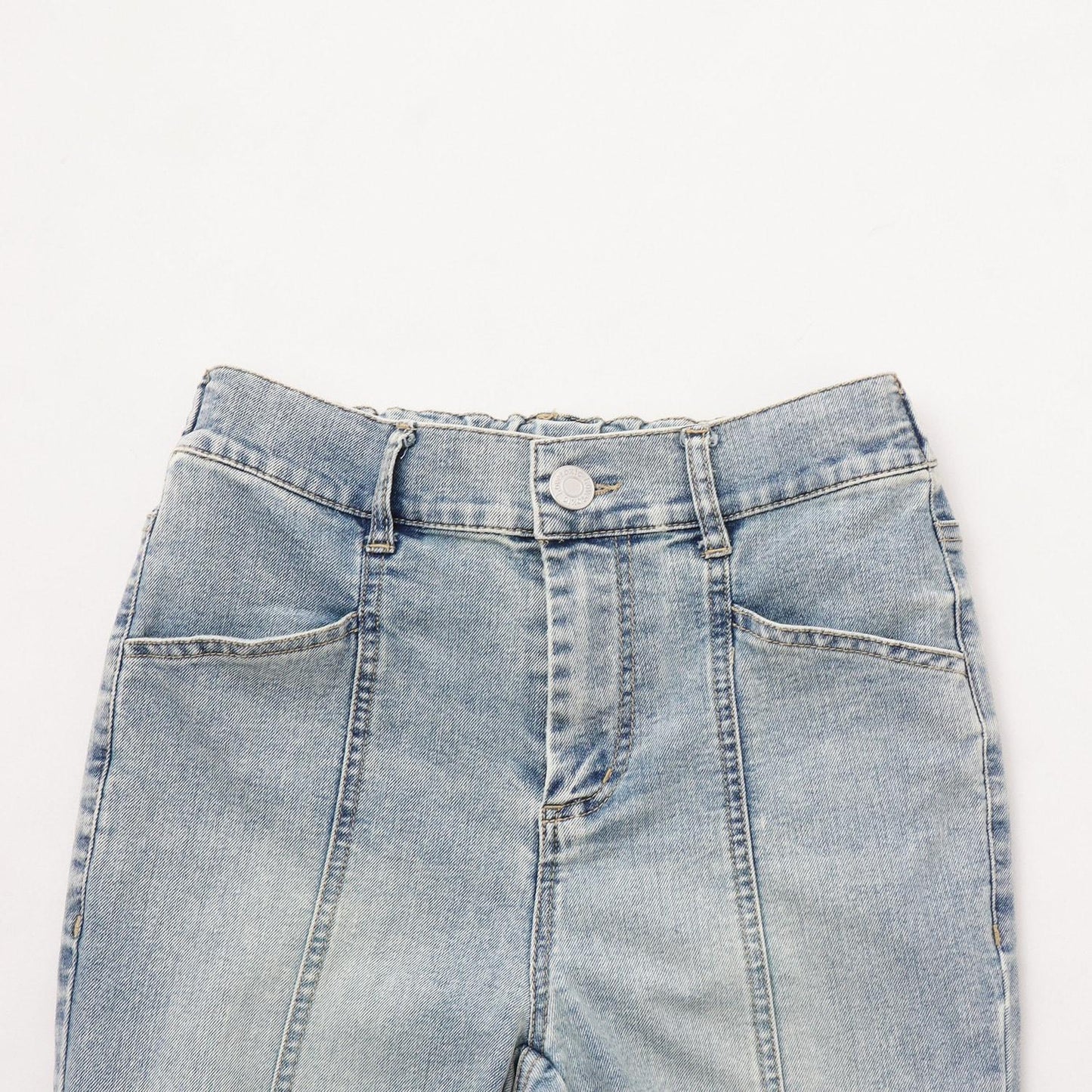 繫帶喇叭牛仔褲