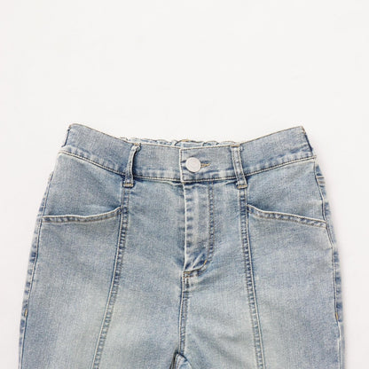 繫帶喇叭牛仔褲