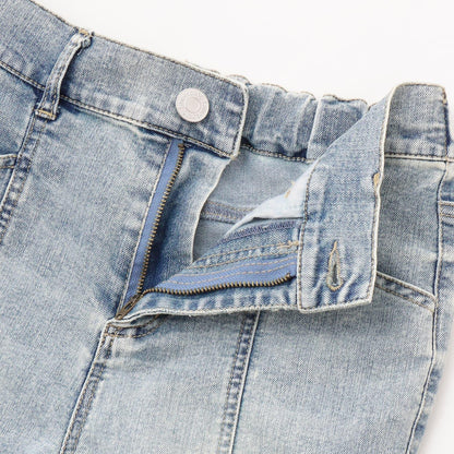 繫帶喇叭牛仔褲